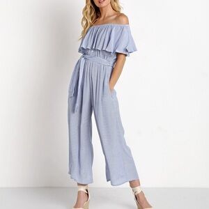 Faithfull The Brand Holiday Jumpsuit Cascais Stripe NWT
